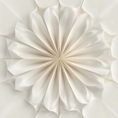 Delicate pleated fabric flower with soft petals