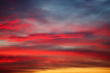 Sunset Fire Cloud Sky Dramatic Landscape Photography