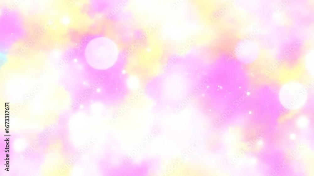Poster abstract cloud background with soft pastel colors of pink yellow and white with bokeh light effects 