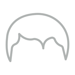 Hair Vector Line Grey Icon Design