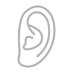 Ears Vector Line Grey Icon Design