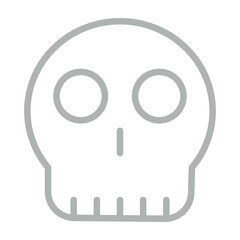 Scalp Vector Line Grey Icon Design