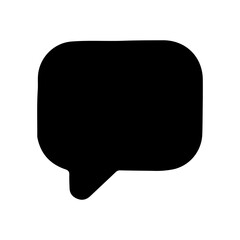 Fototapeta premium Black speech bubble icon for communication and messaging