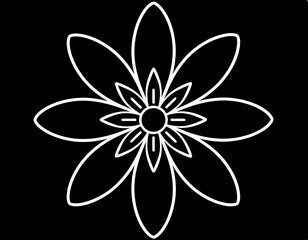 Elegant symmetrical flower design