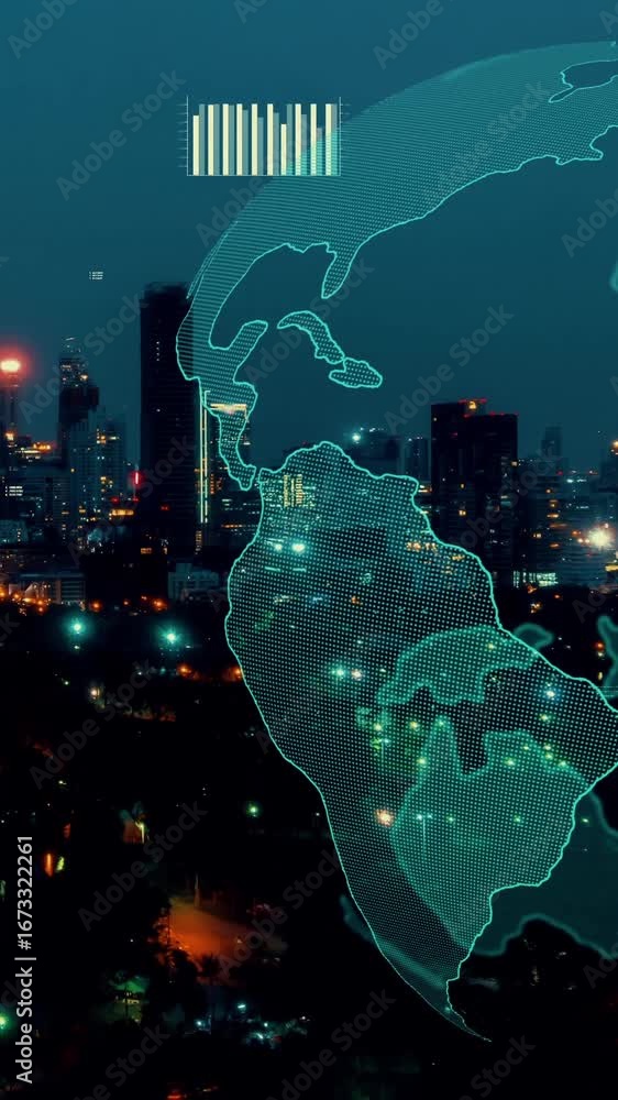 Poster global connection and the internet network alteration in smart city . concept of future wireless dig