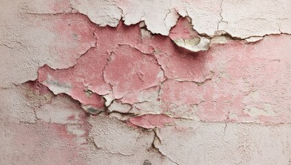 Cracked pink wall
