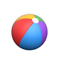Here is a 3d modern icon of beach ball, inflatable beach ball icon