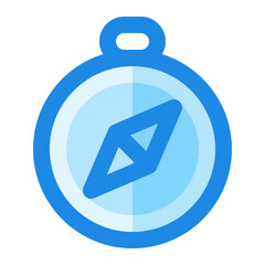 compass blue filled color icon