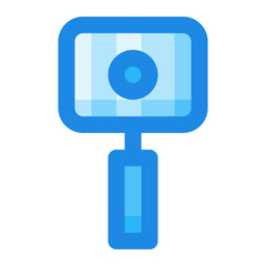 action cam blue filled color icon