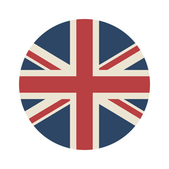 Obraz premium Transparent Union Jack Circle: A Versatile Vector Graphic for Design Projects with a Clear Background