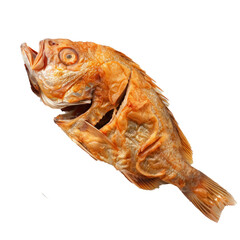 Obraz premium Whole smoked fish isolated on transparent background 