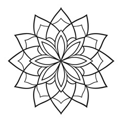abstract floral ornament mandala