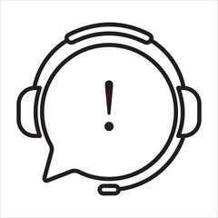 Customer support,customer service icon outline vector