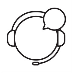 Customer support,customer service icon outline vector