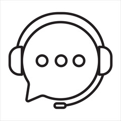 Customer support,customer service icon outline vector