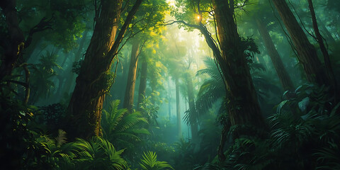 Sunlit Jungle Clearing