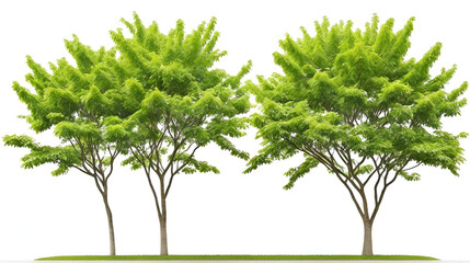 Obraz premium Juneberry trees isolated on white background, tropical trees isolated used for architecture