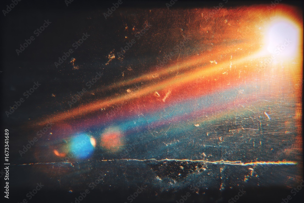Poster abstract retro background with color and scratches