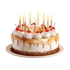 Birthday cake with candles