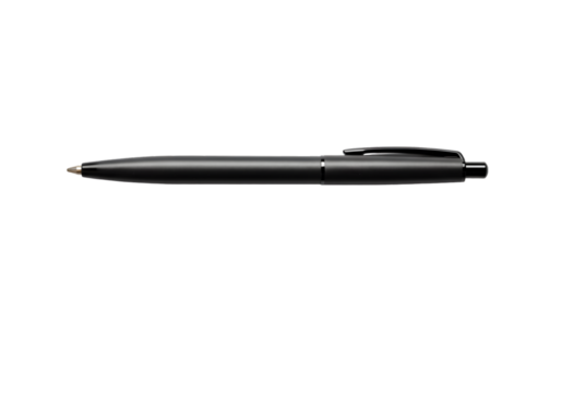 Sleek Black Pen Professional Writing Instrument Photography on transparent background