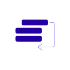 Icon a move down, isolated against a clean background.