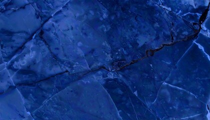Naklejka premium Deep Blue Cracked Stone Texture - Minimalist Background