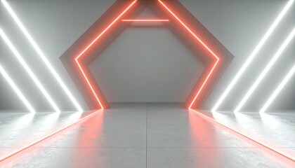 Multiple sharp red light streaks fanning outward from a central point on the left, set against a soft gradient transparency, fading gently toward the right for open space.