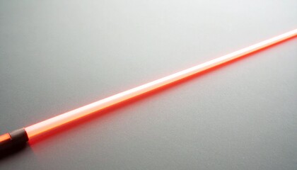 Multiple sharp red light streaks fanning outward from a central point on the left, set against a soft gradient transparency, fading gently toward the right for open space.
