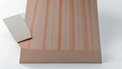 The image features a precision-sharp, horizontally sliced red beam pattern resembling a barcode. The slices are clean and vertical, creating a modern and geometric design. The pattern is laid out with