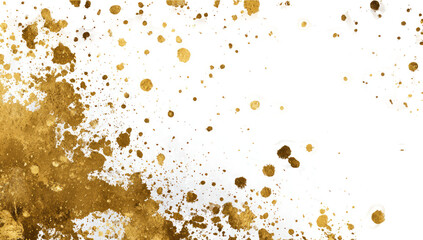 Abstract gold splatter on white and black