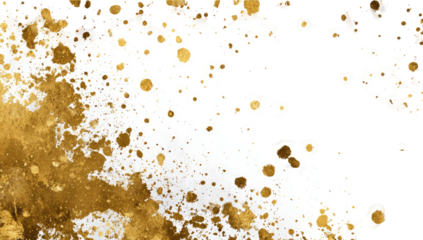 Abstract gold splatter on white and black