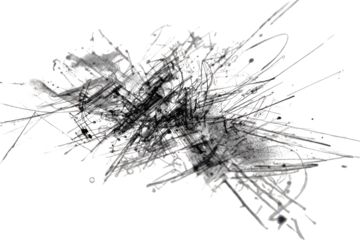 Abstract grayscale splatter