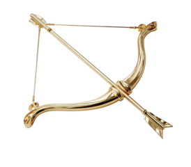 Golden bow and arrow