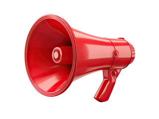 Red megaphone isolated