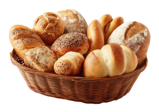 Variety of baked goods in a basket