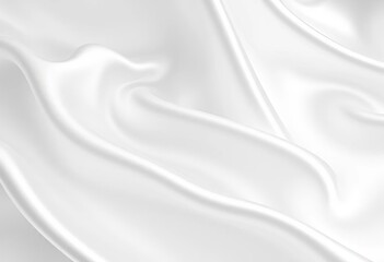 Fototapeta premium Soft, blurred white-gray satin texture; shimmering silver silk panorama background, white, fashion