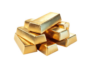 Gold bars stacked