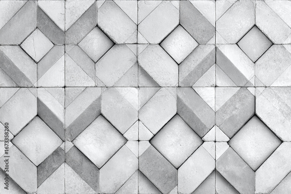 Poster abstract gray geometric tile wall design modern architecture pattern texture background