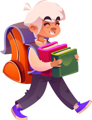 Student Boy with Backpack