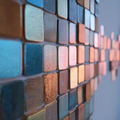 Fototapeta premium Close-up of colorful square tiles