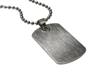 Metal dog tag necklace