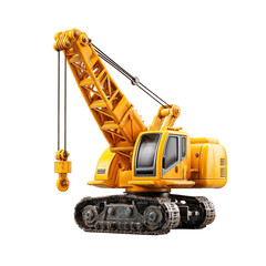 Fototapeta premium Yellow construction crane