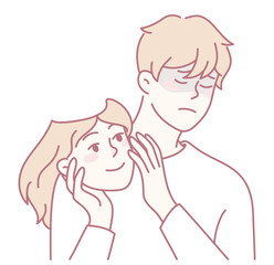 An intricate illustration that beautifully depicts the complex and profound human emotions of love and vulnerability