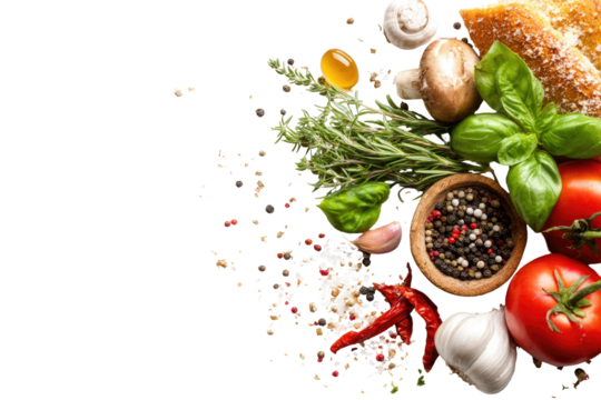Fresh, vibrant food ingredients arranged in a visually appealing composition