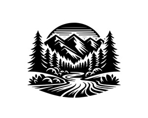 Mountain nature vector