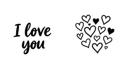 A heartwarming expression of love with hearts and sweet words