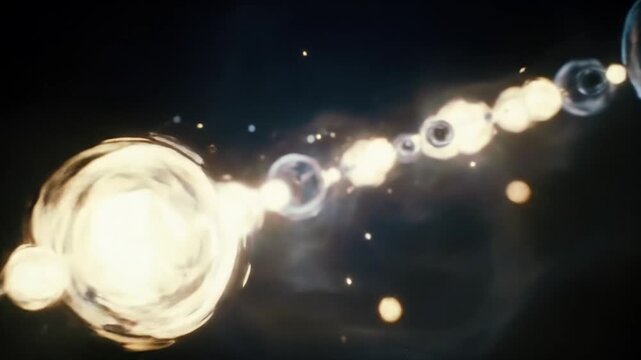 Glowing Energy Stream in Dark Space