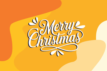 Typography of Merry Christmas text Lettering design card vector. Lettering of Merry Christmas calligraphy Hand drawn vector, Merry Christmas Calligraphy on a Festive Abstract Background