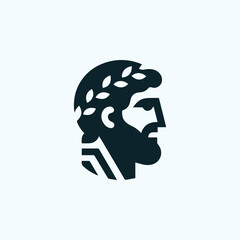 Greek man logo