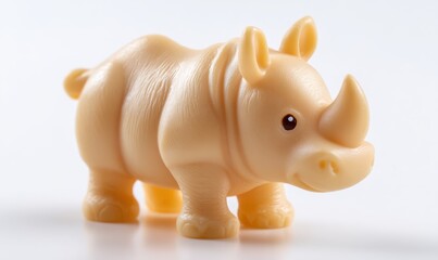 Beige rhinoceros toy
